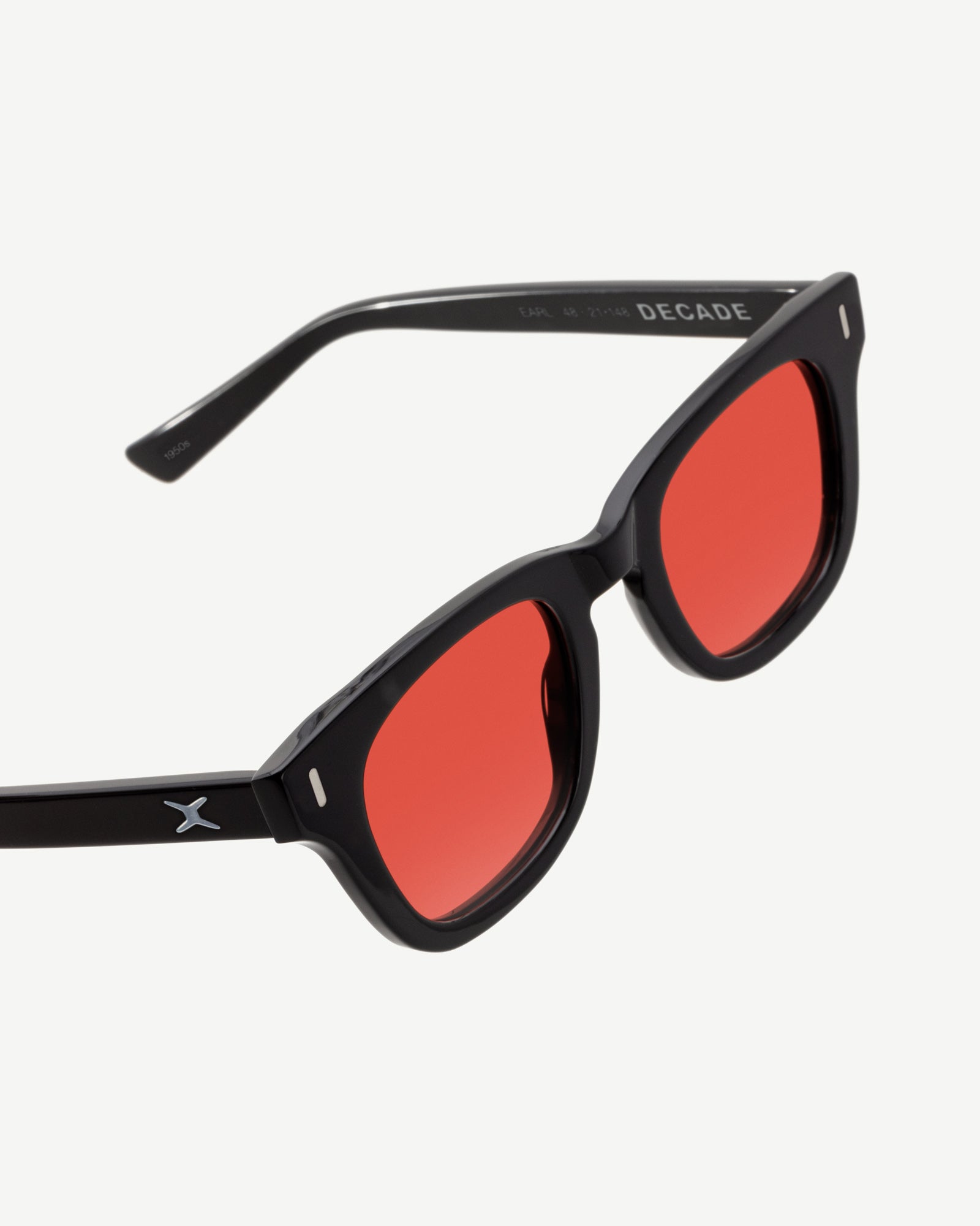 DECADE EARL 50s ブラックフレームレッドレンズ EARL 50s – Decade Eyewear